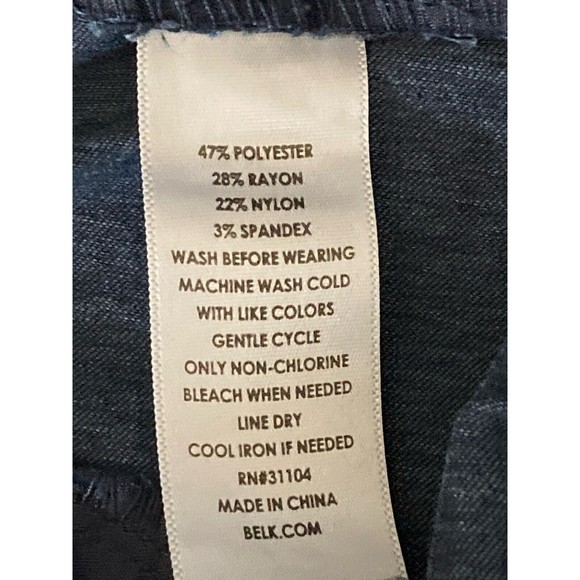 Kim Rogers Pull On Shorts Womens 12 Navy Blue High Rise Stretch Comfort EUC - Picture 7 of 7